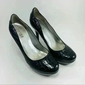Guess Patent Black Leather Stiletto Heels